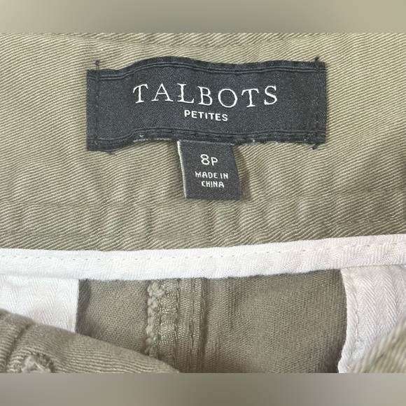 Talbots petites green cargo pants size 8p - Picture 3 of 6